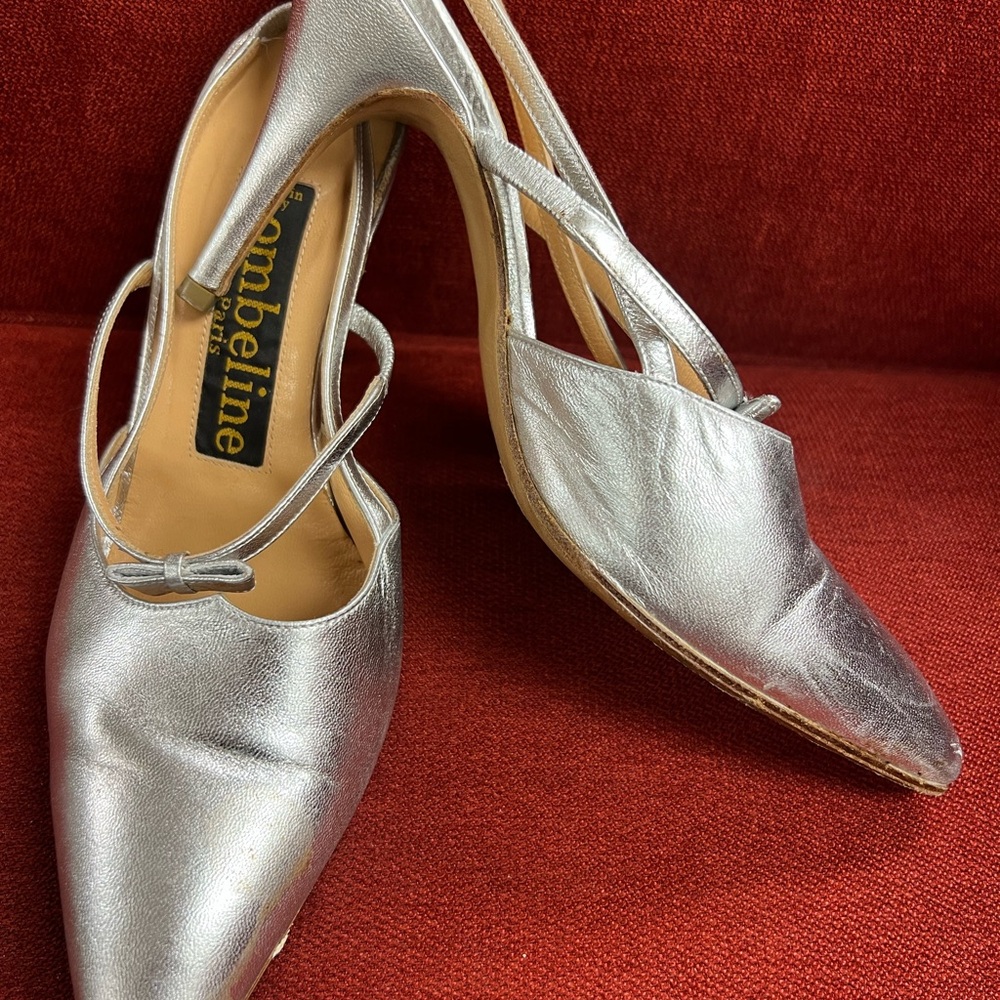 Women's Metallic Silver Heels